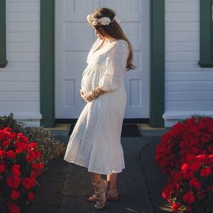 Zara White Eyelet Dress